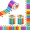 65.6-Ft Crayon Bulletin Board Borders – 2-Pack Die-Cut Rainbow Border Trim Rolls for Classroom, School, Office, and Wall Decorations – Durable & Easy-to-Cut School Supplies